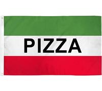 Drapeau Pizza Rouge Blanc Vert Décoration Flag Œillets Métalliques Drapeau Pirate Pour L'Extérieur Jardin Home 3X5Ft
