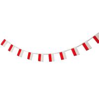 Drapeau Pologne 40 pièces Drapeau Pologne Guirlande Pologne 11,4 m Fanions Pologne drapeau national Pologne 14 x 21 cm pour décorations de bar de jardin (Pologne)