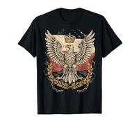 Drapeau polonais Aigle couronné Laurier chaîne brisée Symbole de la liberté T-Shirt