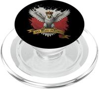 Drapeau polonais avec Couronne d'aigle Do Boju Polsko Symbole Gras PopSockets PopGrip pour MagSafe