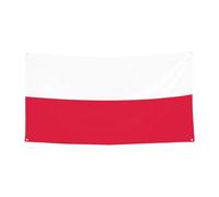 Drapeau polonais décoratif à suspendre - (surdimensionné 177,8 x 88,9 cm) pour fête de Noël, fête d'anniversaire, fête de vacances, bannière