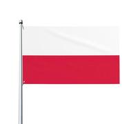 Drapeau polonais décoratif sur un seul côté de 0,9 x 1,5 m à suspendre dans la pelouse extérieure et intérieure balcons