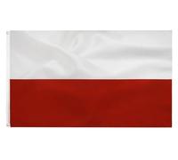 Drapeau polonais Flaga Polska 90 x 150 cm - Drapeau polonais Polyester Couleurs vives avec œillets en laiton Polish flag