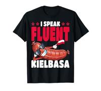 Drapeau polonais Pologne I Speak Fluent Kielbasa T-Shirt