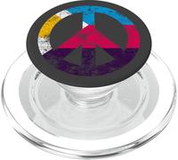 Drapeau polyamour Signe de Paix Vintage polyamour PopSockets PopGrip pour MagSafe