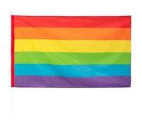 drapeau polyester fierté lgbt 90x150cm arc-en-ciel - boland 44627 Multicolore