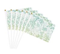 Drapeau portable avec imprimé algues vertes et bleu marine