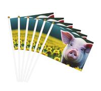 Drapeau portable avec imprimé cochon de viol - Pour mariage, anniversaire, vacances