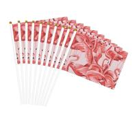 Drapeau portable avec imprimé flamant rose pour décoration de mariage, anniversaire, vacances