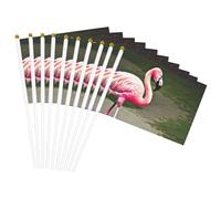 Drapeau portable avec imprimé flamant rose pratique pour décoration de mariage, anniversaire, vacances