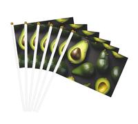 Drapeau portable avec motif avocat et fruits - Décoration de mariage, anniversaire, vacances