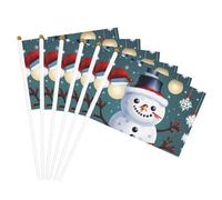 Drapeau portable imprimé bonhomme de neige de Noël - Drapeaux portables pour fêtes, vacances, décoration de rassemblements, événements