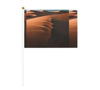 Drapeau portable imprimé dunes de sable, compact et léger, adapté pour les défilés, les événements et le soutien des fans