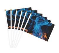 Drapeau portable imprimé flamme bleue pour célébration, fêtes, vacances, décoration de rassemblements, événements