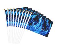 Drapeau portable imprimé flamme indigo pour célébration, fêtes, vacances, décoration de rassemblements, événements