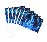 Drapeau portable imprimé flamme indigo pour célébration, fêtes, vacances, décoration de rassemblements, événements