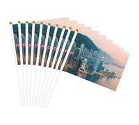 Drapeau portable imprimé Hong Kong - Pour décoration d'événements - Utilisation polyvalente - Activités de groupe