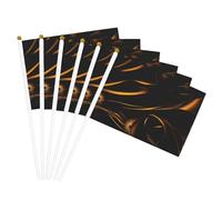 Drapeau portable imprimé sur fond noir et doré pour célébration, fêtes, vacances, décoration de rassemblement, événements