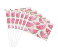 Drapeau portable léger imprimé pastèque fruits frais pour fêtes, événements, défilés, activités sportives, assemblage facile