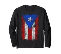 Drapeau Porto Rico Commonwealth Rican Pride Love Manche Longue