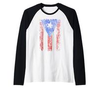 Drapeau Porto Rico Commonwealth Rican Pride Love Manche Raglan