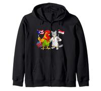 Drapeau Porto Rico Égypte Racines Portoricaines Égyptien Sweat à Capuche