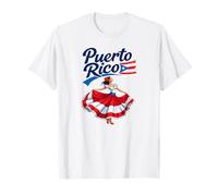 Drapeau Porto Rico Femme Danse Porto Rico Fille Portoricaine Boricua T-Shirt
