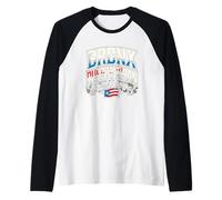 Drapeau Portoricain du Bronx New York City Borough BX Manche Raglan
