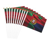Drapeau portugais à main léger pour fêtes, événements, décoration, défilé, activité sportive, assemblage facile