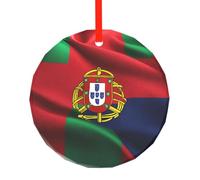 Drapeau portugais - Décoration de Noël à suspendre pour porte de Noël - Décoration d'intérieur ou d'extérieur