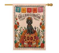 Drapeau portugais Jour des morts pour maison de chien d'eau 71,1 x 101,6 cm pour l'extérieur, drapeau vertical standard en lin, motif bohème pour cour avant et arrière-cour