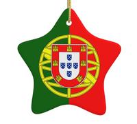 Drapeau portugais pour sapin de Noël en céramique à suspendre, idéal pour les projets d'artisanat pour décorer et accrocher