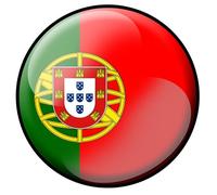 Drapeau Portugais Rond - 10cm - Sticker/Autocollant