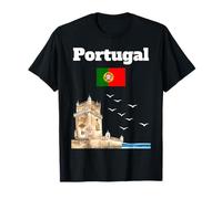 Drapeau Portugais Souvenir de Voyage Amoureux de l'histoire du Portugal T-Shirt