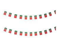 Drapeau Portugal 40 Pièces - Guirlande 11.4M Avec Fanions 14x21cm - Drapeaux Européens Pour Décorations de Bar et Jardin