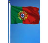 Drapeau Portugal 90x150 cm - Portugais - Polyester Premium avec Œillets en Laiton - Coutures Renforcées et Couleurs Vives - Idéal Intérieur/Extérieur, Supporters et Décoration