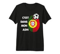 Drapeau Portugal Cadeau Foot Portugal C'est dans Mon ADN T-Shirt Haut de Gamme