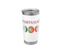 Drapeau Portugal Racines portugaises Gobelet isotherme en acier inoxydable double paroi