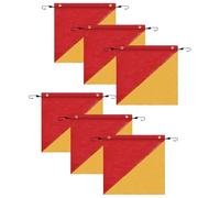 Drapeau pour camion | 6 pièces drapeaux pour remorque avec cordon élastique - bannière résistante aux agents atmosphériques visibilité 45 x 45 cm pour véhicule remorque