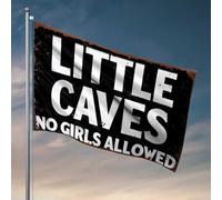 Drapeau pour chambre à coucher Little Caves: Boys Only Club Drapeau Men Decor Country Decor (120 x 180 cm)