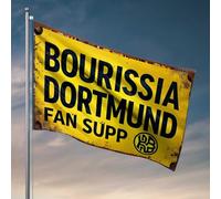 Drapeau pour chambre à coucher - Panneau rustique jaune pour fan du Borussia Dortmund - Décoration musicale - 60 x 90 cm