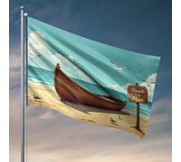 Drapeau pour chambre à coucher, plage, évasion : My Perfect Place Drapeau cool pour homme Cave Drapeaux d'extérieur décoratifs (60 x 90 cm)