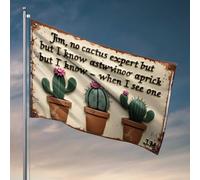 Drapeau pour chambre de fille Jim's Cactus Confession: un signe humoristique sur l'expertise des plantes Drapeau Décor pour homme Cave Vintage Décor (152 x 244 cm)