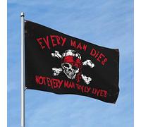 Drapeau pour chambre de fille - Motif pirate - Pour dortoirs - Décoration amusante de chambre (120 x 180 cm)