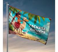 Drapeau pour chambre de fille Pachasa Airways : une aventure tropicale avec lama et mouettes Drapeaux amusants pour dortoir universitaire Mari G (30 x 45 cm)
