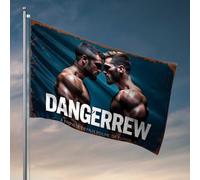 Drapeau pour chambre de filles Dangerous Rivalry : The Ultimate Face-Off Drapeaux amusants pour les dortoirs d'université Mari drôle G (152 x 244 cm)