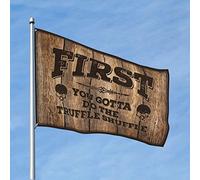 Drapeau pour chambre « First You Gotta Do The Truffe » - Décoration de cour d'automne (30 x 45 cm)
