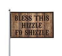 Drapeau pour chambre Guys Bless This Hizzle Fo Shizzle Drapeau Automne Décoration de cour (30 x 45 cm)