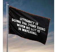 Drapeau pour chambre Guys Integrity Is Doing Right When No One Is Watching Drapeau College Dorm Posters pour décoration de chambre de garçons (30 x 45 cm)