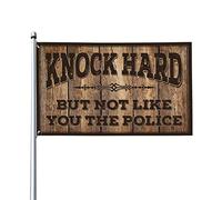 Drapeau pour chambre Guys Knock Hard But Not Like You The Police Drapeau Cool Flags Room Guys Music Decor (30 x 45 cm)